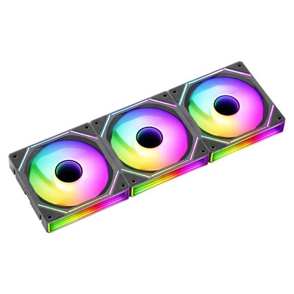 ABANICO ARGB FORMULA V LINE TRIPLE FAN AIR BRIDGE BK 120MM 4 PIN PWM + 3 PIN ARGB 4711401661016 NEGRO