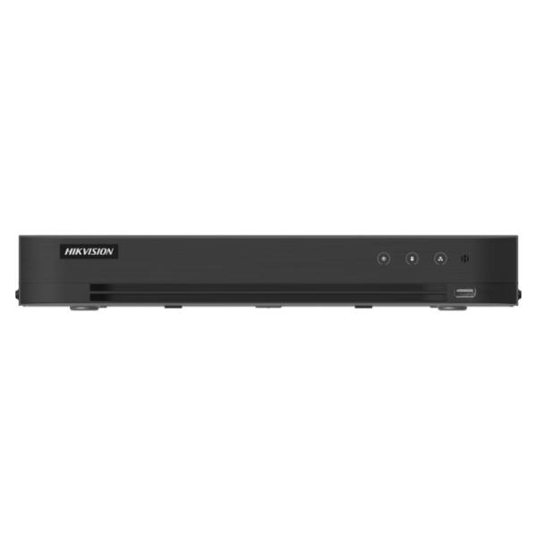 GRABADORA DVR HIKVISION iDS-7208HUHI-M1/XT 8 CANALES HASTA 8 MP / 4K HASTA 12 TB (1 SATA) ACUSENSE H.265 PRO+ NEGRO