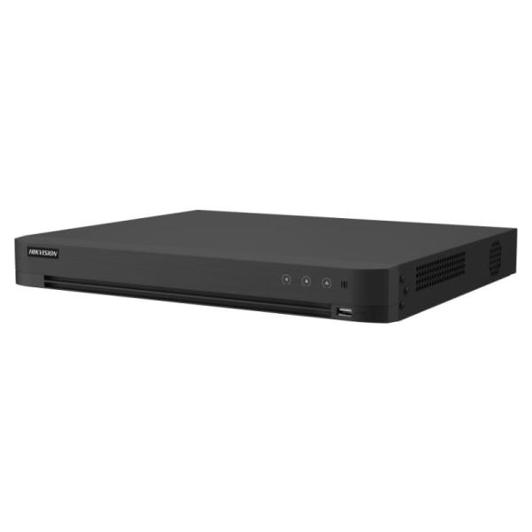GRABADORA DVR HIKVISION iDS-7216HUHI-M2/XT 16 CANALES HASTA 8 MP / 4K HASTA 24 TB (2 SATA) ACUSENSE H.265 PRO+ NEGRO