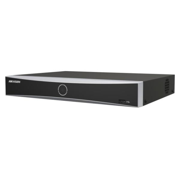 GRABADORA NVR HIKVISION DS-7608NXI-K1(D) 8 CANALES HASTA 12 MP 1 SATA HASTA 10 TB (SIN DISCO) ACUSENSE + H.265+ NEGRO