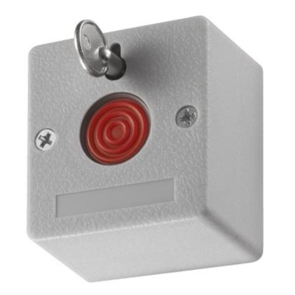 BOTON DE EMERGENCIA HIKVISION DS-PD1-EB(O-STD) CABLEADO ACTIVACION DE EMERGENCIA CONTACTO SECO 250VDC/300MA / ABS RETARDANTE A LA LLAMA 302400982 BLANCO