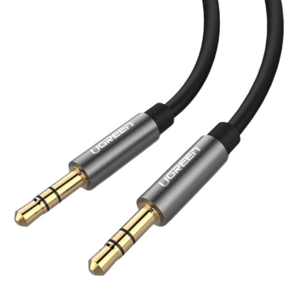 CABLE UGREEN AV119 3.5MM MACHO A MACHO 3M 10736 NEGRO