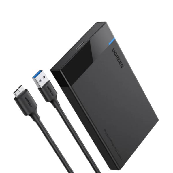 ENCAPSULADOR UGREEN US221 SATA III A USB 3.0 HDD/SSD 2.5 PULG 30848 NEGRO