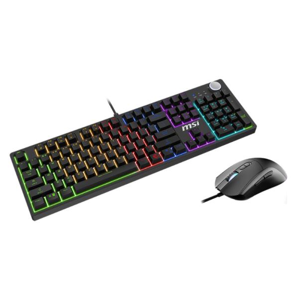 TECLADO Y MOUSE GAMING RGB MSI FORGE GK320 COMBO RED INGLES S11-04CE204-HH9 NEGRO