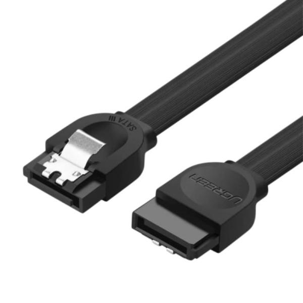 CABLE UGREEN US217 SATA III EN ANGULO 0.5M 30797 NEGRO