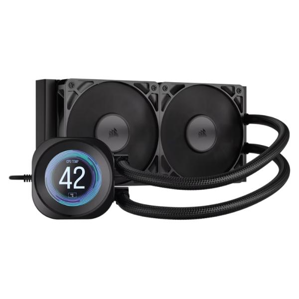 ENFRIAMIENTO LIQUIDO CORSAIR NAUTILUS 240 RS LCD KIT AIO 240MM LGA 1851 / LGA 1700 / AM5 / AM4 CW-9061031-WW NEGRO