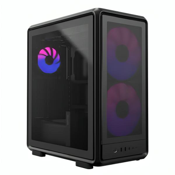 CASE COOLER MASTER MASTERFRAME 500 MESH BLACK ARGB MID TOWER VENTILADORES 3 (2X200 MM + 1X120 MM) VIDRIO TEMPLADO Y MALLA FRONTAL MF500M-KHNN-S01 NEGRO