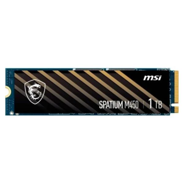 HD INTERNO SOLIDO 1TB MSI SPATIUM M450 M.2 2280 PCIE 4.0 NVME 3600MB/S / 3000MB/S S78-440L0M0-P83 NEGRO