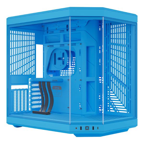 CASE GAMING HYTE Y70 MID TOWER SIN VENTILACIÓN INCLUIDA CON VIDRIO FRONTAL Y LATERAL CS-HYTE-Y70-BM AZUL