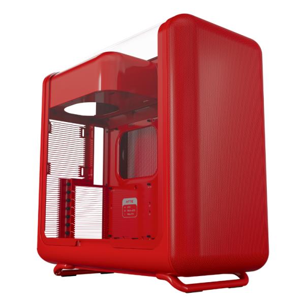 CASE HYTE X50 MID TOWER SIN VENTILACIÓN INCLUIDA CON PANEL LATERAL CS-HYTE-X50G-RR ROJO
