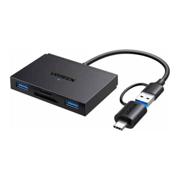 LECTOR DE TARJETAS UGREEN CM812 4 EN 1 USB-C / USB-A 5GBPS 45167
