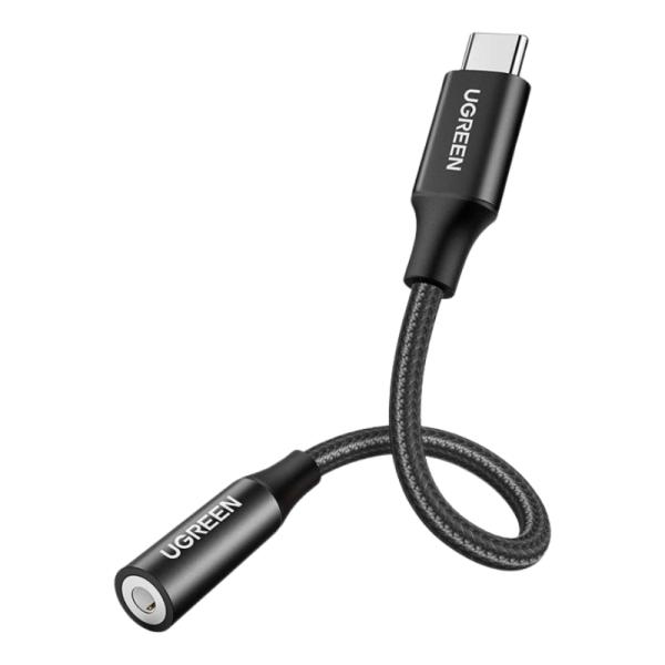CABLE UGREEN AV142 USB-C MACHO A 3.5MM HEMBRA AUDIO 0.1M 70858
