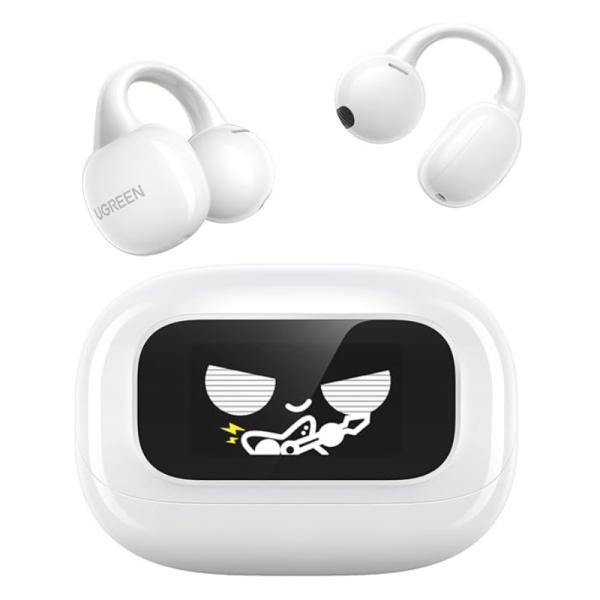 AUDIFONO UGREEN WS208 CLIPBUDS MAGIC TRUE INALÁMBRICO BLUETOOTH PANTALLA TÁCTIL 55136 BLANCO