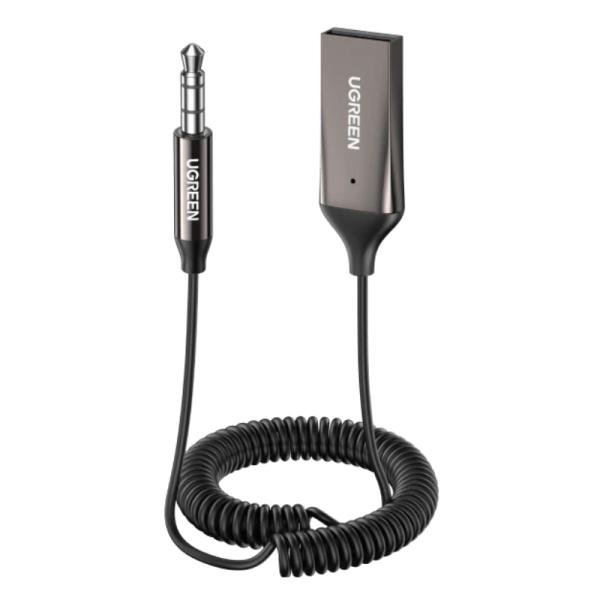 RECEPTOR PARA CARRO UGREEN CM309 BLUETOOTH AUX CON MICROFONO 70601 GRIS