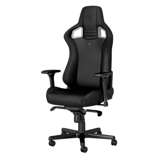 SILLA GAMING NOBLECHAIRS  EPIC CUERO AUTENTICO NBL-RL-BLA-001-AF NEGRO
