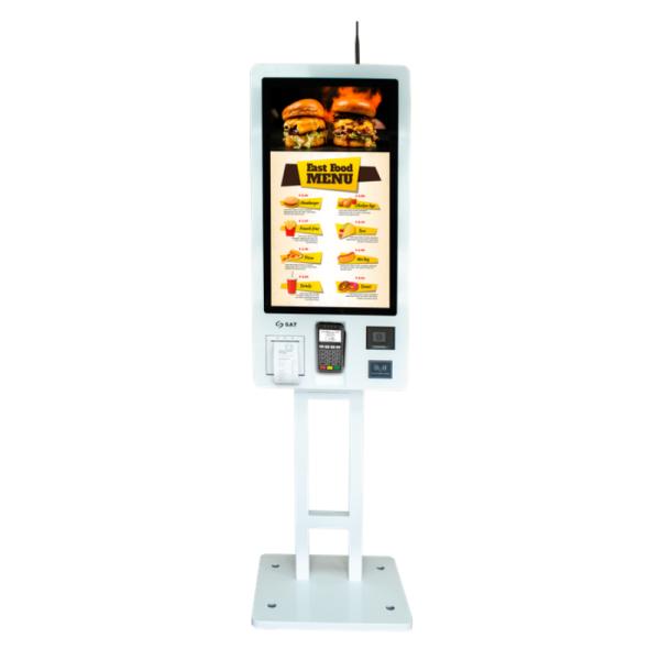 KIOSCO TRANSACCIONAL PUNTO DE VENTA SAT AMERICA KT32AC CORE I5 11VA GEN 8G/128GB P32 SATKT32ACC5-11G8S BLANCO