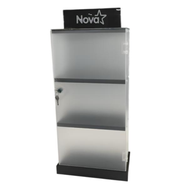 DISPLAY NOVA DE ACRILICO 320 X 170 X 600 MM CON LOGO NOVA IMPRESO FD321760001C1C NEGRO