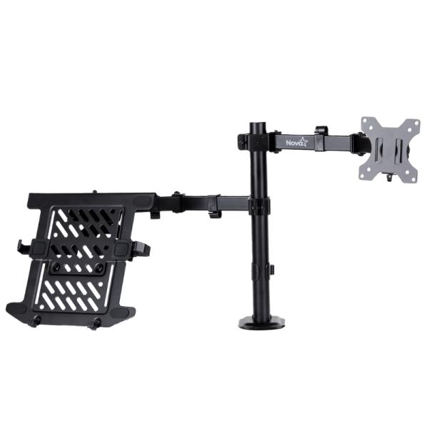 SOPORTE DE ESCRITORIO PARA MONITOR Y LAPTOP NOVA FDBM2008001C 14 PULG-32 PULG VESA 75X75 100X100 8KG NEGRO