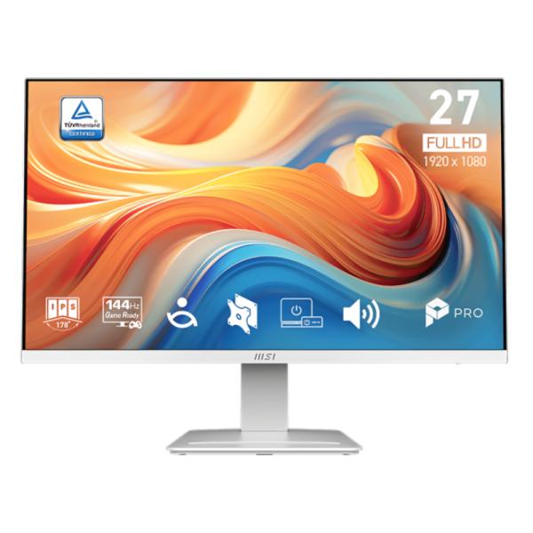 MONITOR MSI PRO MP273W E14A 27 PULG PLANA 1920 X 1080 144 HZ IPS FREESYNC 9S6-3PB4CH-266 BLANCO