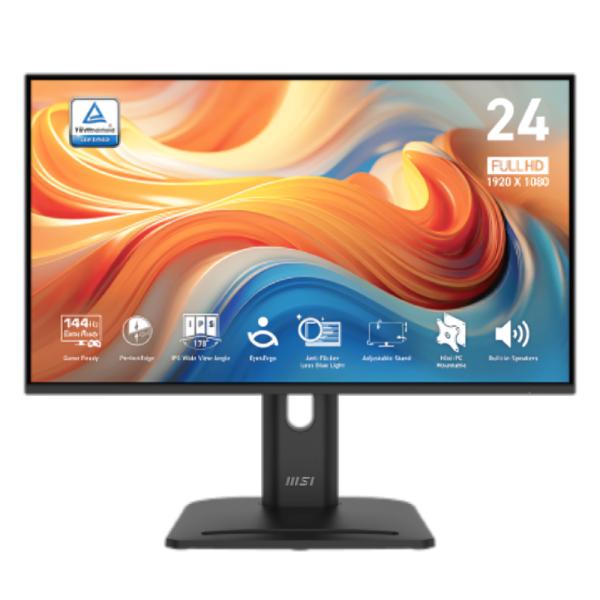MONITOR MSI PRO MP245PG E14 24 PULG PLANA 1080P 144HZ IPS FREESYNC HDMI / DISPLAYPORT / VGA 9S6-3PE39M-004 NEGRO