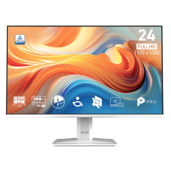 MONITOR MSI PRO MP243W E14 23.8 PULG PLANA 1080P 144HZ IPS FREESYNC HDMI / DISPLAYPORT 9S6-3PD1CT-032 BLANCO