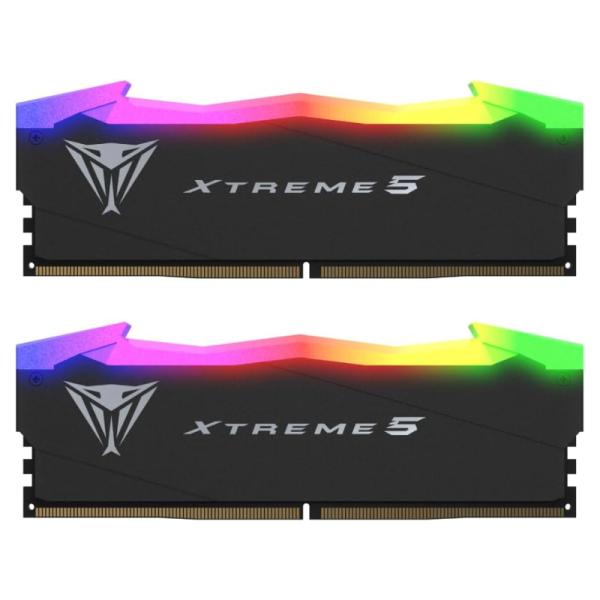 MEMORIA RAM PC 32GB PATRIOT VIPER XTREME 5 RGB DDR5 7600MHZ CL36 1.45V KIT 2X16GB PVXR532G76C36K NEGRO