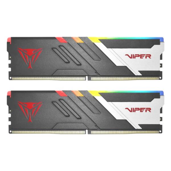 MEMORIA RAM PC 64GB (2X32GB) PATRIOT VIPER VENOM RGB DDR5 5600MHZ CL40 1.35V PVVR564G560C40K GRIS