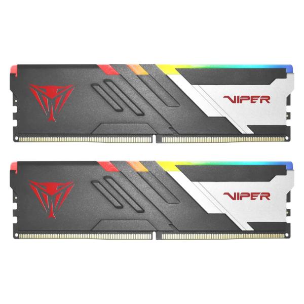MEMORIA RAM PC 32GB PATRIOT VIPER VENOM RGB PVVR532G560C36K DDR5 5600MHZ CL36 1.25V GRIS