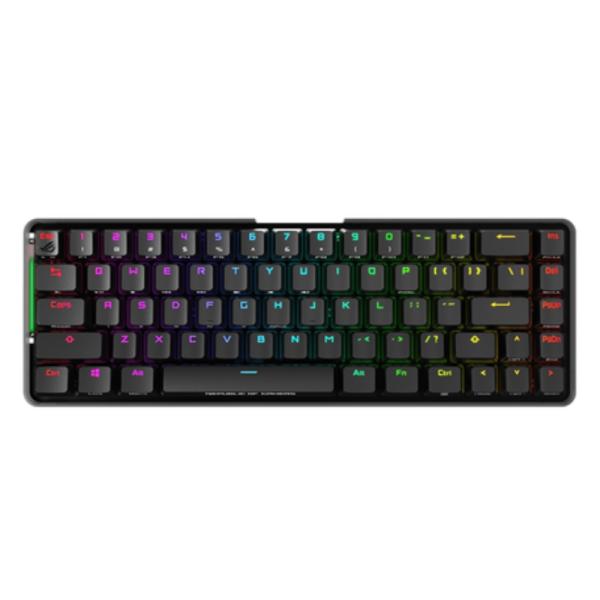 TECLADO GAMING RGB ASUS M601 ROG FALCHION NX MEC&Aacute;NICO INAL&Aacute;MBRICO 2.4 GHZ SWITCH AZUL 90MP01Y8-BKUA00 NEGRO
