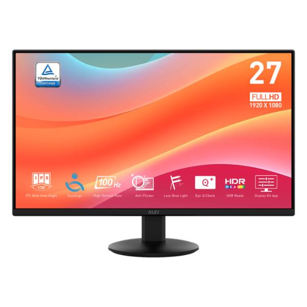 MONITOR MSI PRO MP272L 27" 1920 X 1080 100 HZ ANTI-GLARE HDMI Y DP 9S6-3PD6CT-004 NEGRO