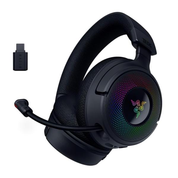 HEADSET GAMING RGB RAZER KRAKEN V4 X AL&Aacute;MBRICO CONVERTIBLE DE USB-A A USB-C RZ04-05180100-R3U1 NEGRO