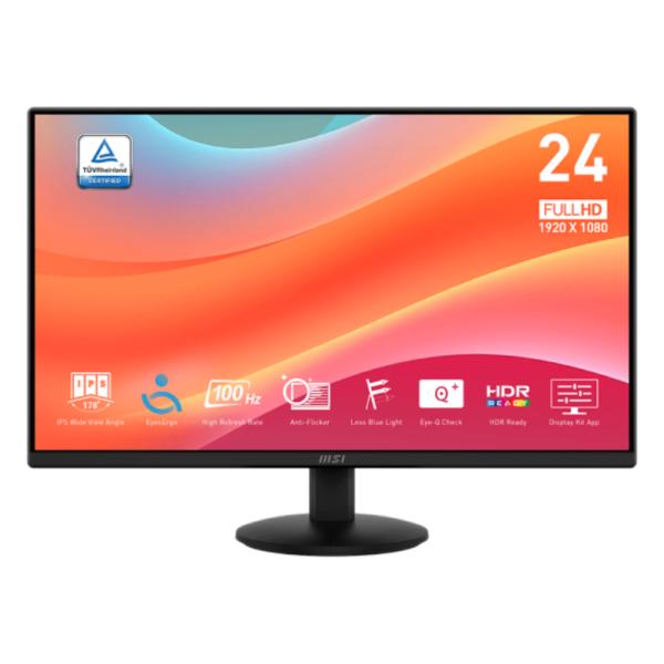 MONITOR MSI PRO MP242L 23.8" PLANO 1920 X 1080 100 HZ ANTI-GLARE HDMI 9S6-3PD5CT-004 NEGRO