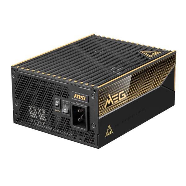 FUENTE DE PODER MSI MEG AI1600T PCIE5 1600W 80 PLUS TITANIUM FULL MODULAR ATX 3.1 306-7ZPEX12-CE0 NEGRO