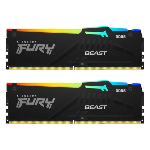 MEMORIA RAM PC 32GB (2X16GB) KINGSTON FURY BEAST DDR5 6800MHZ CL34 1.40V KF568C34BBEAK2-32 NEGRO