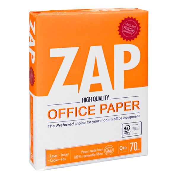 PAPEL RESMA ZAP BLANCURA 97% CON 500 HOJAS ZA00001