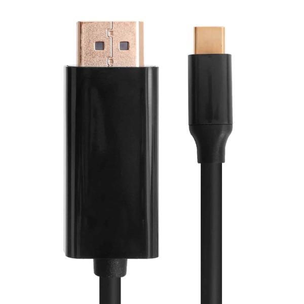 CABLE USB-C A DISPLAY PORT  UNNO TEKNO CB4059BK 4K 10GBPS 1.5M NEGRO