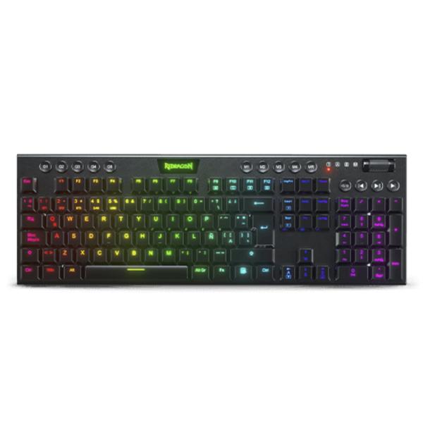 TECLADO GAMING RGB REDRAGON HORUS TKL K622 MECANICO AL&Aacute;MBRICO  ESPA&Ntilde;OL SWITCH ROJO NEGRO