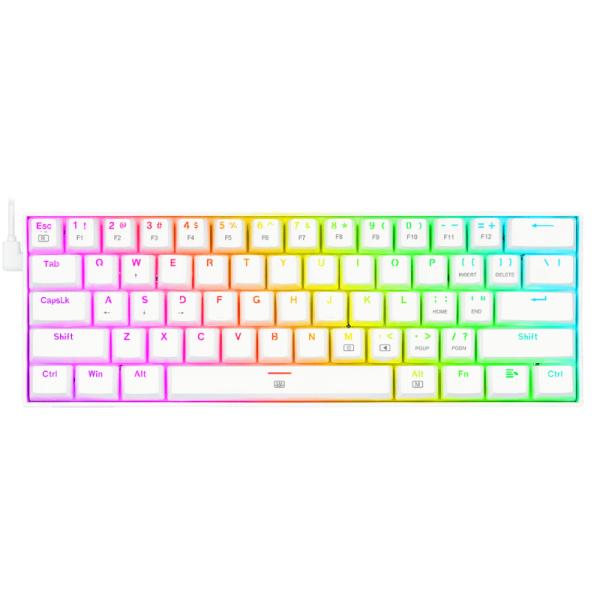 TECLADO GAMING RGB REDRAGON DRAGONBORN K630W MECANICO AL&Aacute;MBRICO ESPA&Ntilde;OL SWITCH CAF&Eacute; BLANCO
