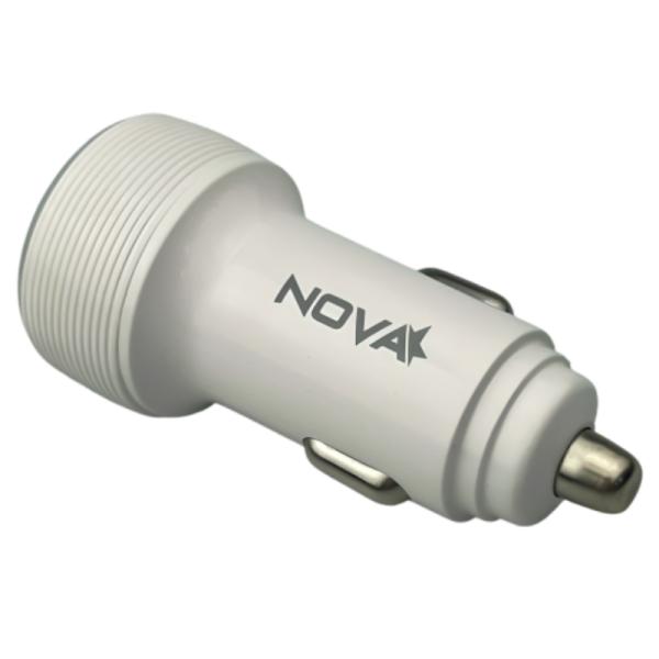 CARGADOR DE CARRO NOVA PA036EBC001C 36W 1 PUERTO USB-C Y 1 PUERTO USB-A CARGA RAPIDA BLANCO