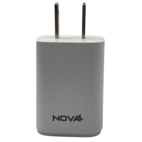 CARGADOR DE PARED NOVA PA035RBU001C 35W 1 PUERTO USB-C Y 1 PUERTO USB-A CARGA RAPIDA BLANCO