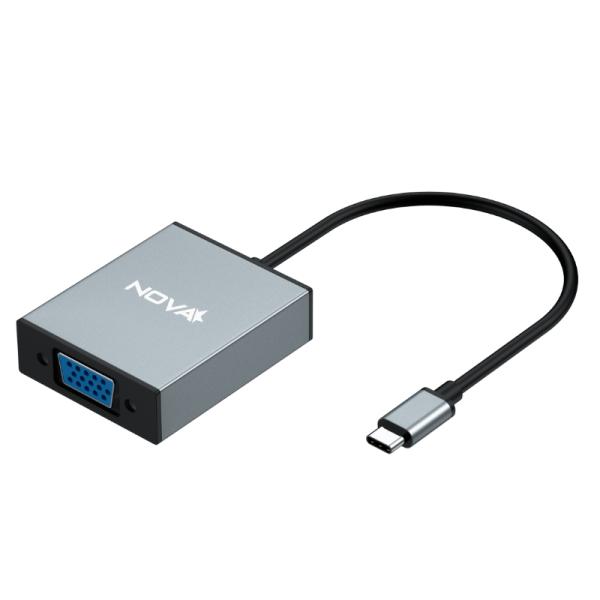 ADAPTADOR NOVA FAA301CV001C USB-C A VGA 0.15M PLATEADO
