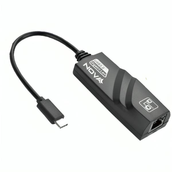ADAPTADOR NOVA FAA302UR001C USB-C A RJ45 GIGABIT 0.15M NEGRO