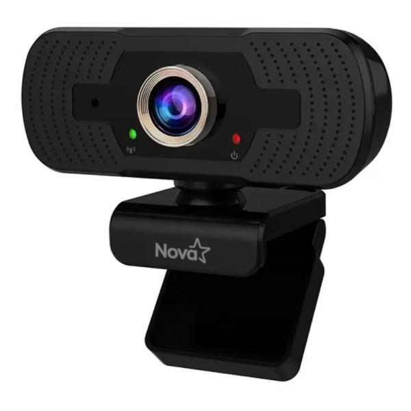 CAMARA WEB NOVA AWM12002002C 1080P FULL HD USB 2.0 CON MICROFONO INCLUIDO NEGRO