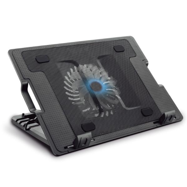BASE ENFRIADORA PARA LAPTOP NOVA FHC78800002C COMPATIBILIDAD 15.6" / 2 PUERTOS USB CON VENTILADOR DE 125MM NEGRO