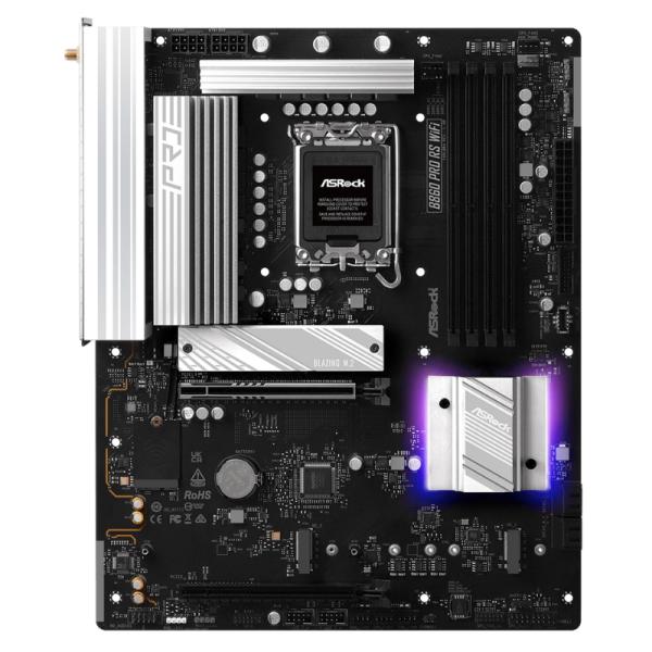 TARJETA MADRE ASROCK B860 PRO RS WIFI LGA1851 ATX DDR5 MB-B860 PRORSW NEGRO / BLANCO