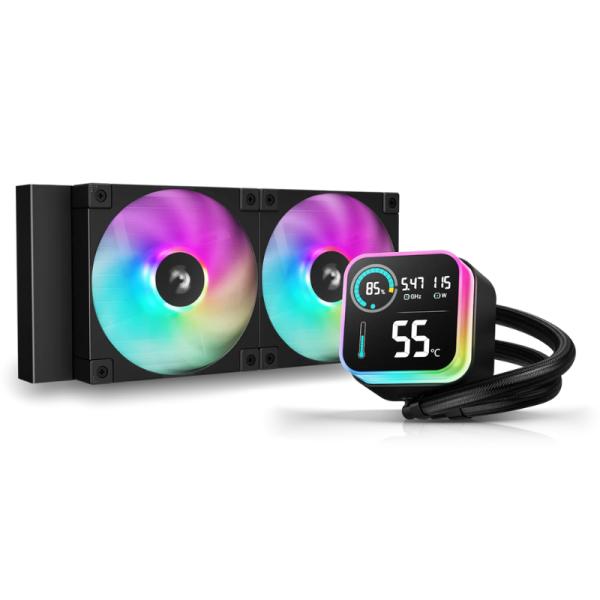 ENFRIAMIENTO LIQUIDO RGB DEEPCOOL LQ240 AIO 240MM R-LQ240-BKLSMW-G-1 NEGRO