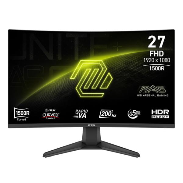 MONITOR MSI MAG 276CF E20 27 PULG CURVO 1920 X 1080 200 HZ ANTI-GLARE HDMI Y DP 9S6-3CE11M-045