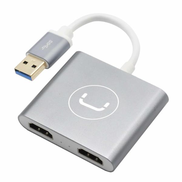 HUB  UNNO TEKNO HB1102SV USB-A 2 PUERTOS HDMI PLATEADO