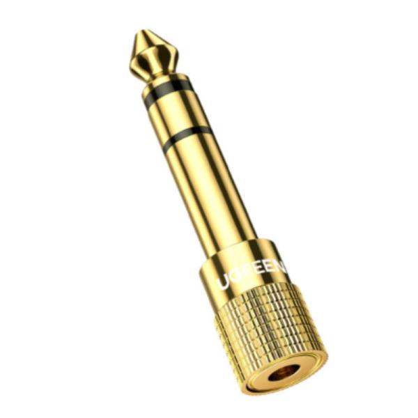 ADAPTADOR DE AUDIO UGREEN 20503 6.5MM A 3.5MM DORADO