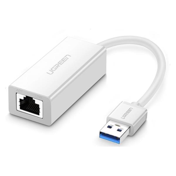 ADAPTADOR DE RED UGREEN CR111 USB-A A RJ45 1000MBPS 20255 BLANCO